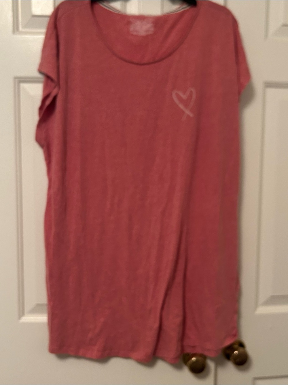 Victoria's Secret Heart VS Graphic Short Sleeve Round Neck Sleep Shirt Sz XL